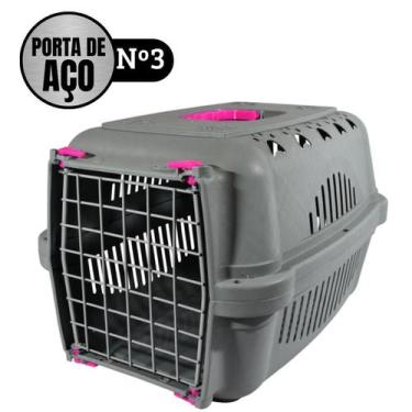 Imagem de Caixa De Transporte Cães Gatos Durafalcon Porta De Aço Nº3 - Durapets
