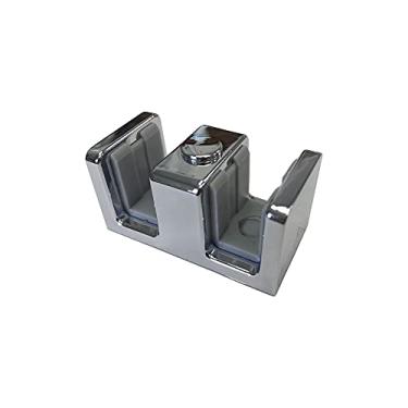 Imagem de Guia de porta de chuveiro cromado de vidro Gordon para vidro deslizante sem moldura 3/16", 1/4", 5/16" e 3/8" de espessura