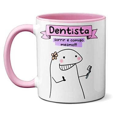Imagem de Caneca Dentista Sorrir É Comigo Mesmo! Passa A Cárie Pra Cá (Rosa)