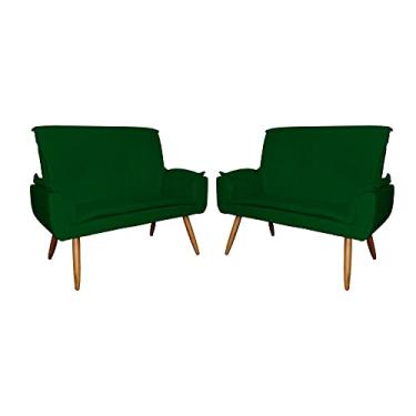 Imagem de Kit 02 Poltronas Namoradeiras Emília Suede Cores - DS Estofados