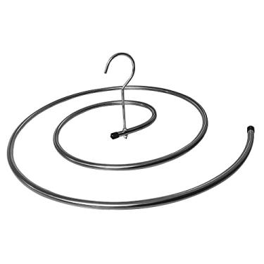 Imagem de Kit 2 Varal Espiral Aço Inox Cabide Para Estender Lençol Toalha 2 metros Não amassa Prédio Apartamento Compacto