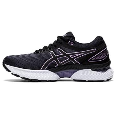 Imagem de ASICS Women's Gel-Nimbus 22 Running Shoes, 5M, Black/Lilac TECH