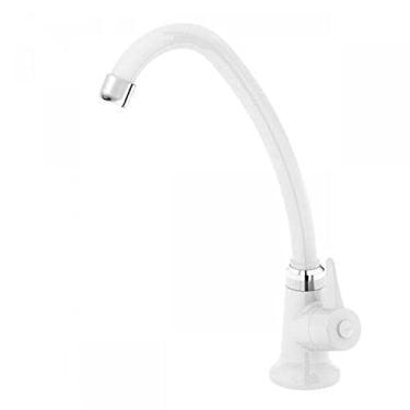 Imagem de JAPI 1156MIHB Torneira Bica Movel para Pia Cozinha Mesa Abs, Branca, 1/4 Volta Ihb
