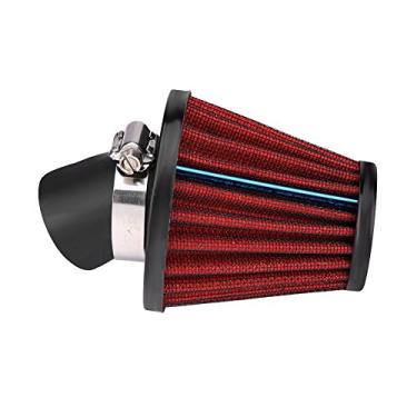 Imagem de Cornet 35 mm + filtro de ar de substituição para motocicleta, filtro de admissão de 45 graus universal para limpeza de entrada do motor 35 mm, 48 mm opcional (35 mm-vermelho)