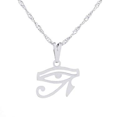 Imagem de Gargantilha Olho de Hórus 15 mm - Sunshine Cristais Cor:Prata