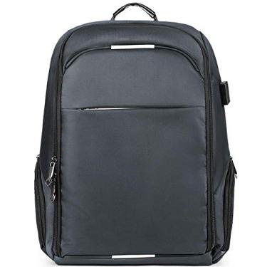 Imagem de Mochila de ombro Mochila masculina de carregamento USB multifuncional para laptop, tecido oxford impermeável e respirável