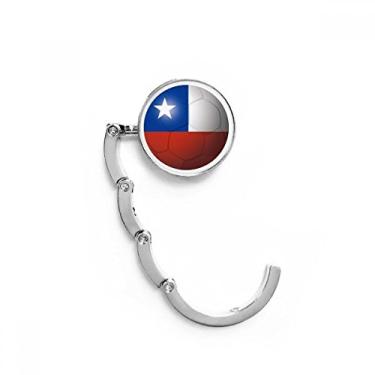 Imagem de Gancho de mesa de futebol americano com bandeira nacional do Chile com fecho decorativo dobrável