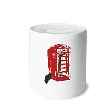 Imagem de DIYthinker Guarda-chuva para cabine telefônica, capa para dinheiro, banco de cerâmica, para crianças, adultos