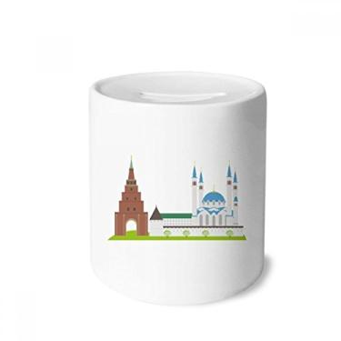 Imagem de DIYthinker Kazan Rússia Padrão de Símbolo Nacional Caixa de Dinheiro Caixa de Cerâmica Porta-Moedas Presente