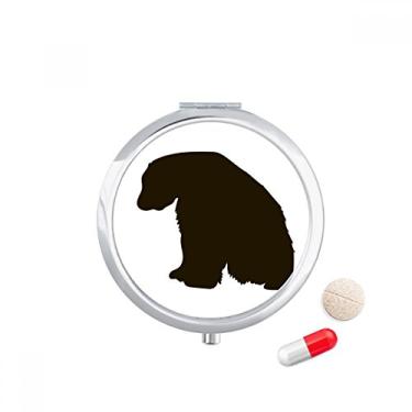 Imagem de Urso polar preto, porta-comprimidos, porta-comprimidos, caixa de armazenamento de remédios