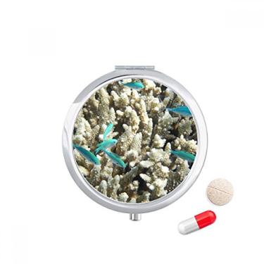 Imagem de Caixa de armazenamento de medicamentos com imagem natural de corais de peixe oceano