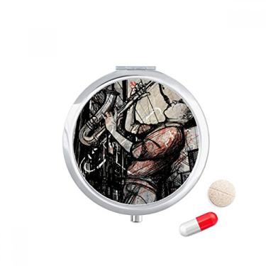 Imagem de Jazz Music Street Culture Illustrate Caixa de armazenamento de remédios