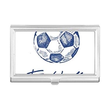 Imagem de Carteira de bolso simples com estampa azul de desenho animado de futebol americano