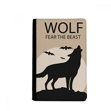 Imagem de Carteira porta-cartões Wolf Ghost Fear Halloween Pumpkin Passport Holder Notecase Burse