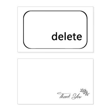 Imagem de Símbolo de teclado excluir cartão de agradecimento aniversário comemorações casamento agradecimento