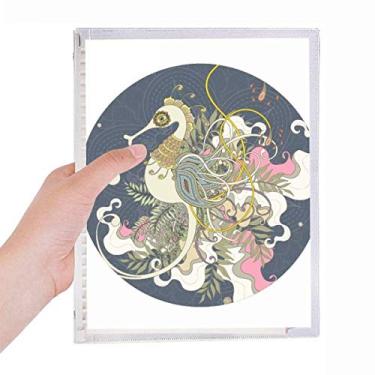 Imagem de Caderno Flower Japan Hippocampus Ukiyo-e Folhas Soltas Diário Recarregável Diário Papelaria