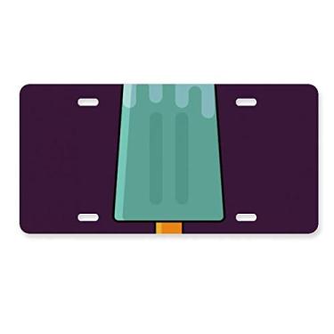 Imagem de DIYthinker Placa de licença azul verde picolé doce sorvete decoração de carro acessório de aço inoxidável