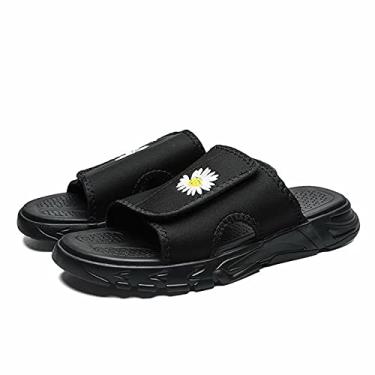 Imagem de Lee Coopel Chinelo masculino de chuveiro atlético, chinelo esportivo confortável para ambientes internos e externos com palmilha macia, chinelo de praia antiderrapante para homens e mulheres, Preto, 7