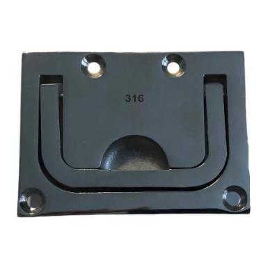 Imagem de Puxador de elevação de ajuste nivelado 316 de aço inoxidável 76 mm x 56 mm (7,6 cm x 5,7 cm) Nível marítimo