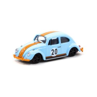 Imagem de Miniatura - 1:64 - Volkswagen Beetle Fusca - Blue/Orange - Collab64 -