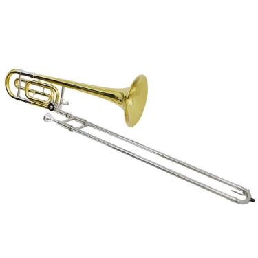 Imagem de Trombone De Vara c/Rotor Laqueado Dourado c/Case New York