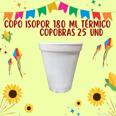 Imagem de Copo Térmico Isopor 180 ml Para Café Caixa Com 1000 Unidades Copobras