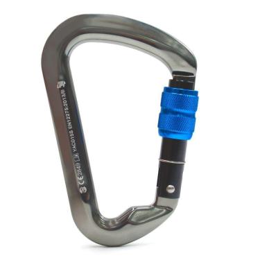 Imagem de Mosquetão Sideup Aluminio D Trava Rosca Keylock 30kn Ce Nbr
