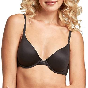 Imagem de Maidenform Sutiã feminino Comfort Devotion Demi 09402, Preto com forro bege, 34B