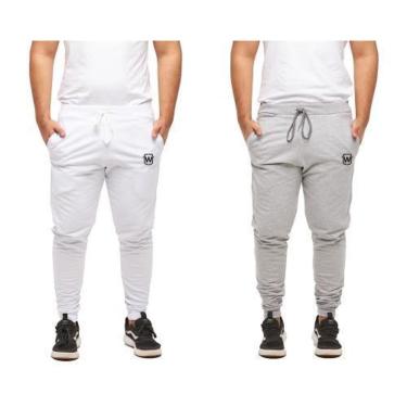 Imagem de Kit 02 Calças Masculina de Moletom Jogger Slim Sport Wooks-Masculino