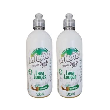 Imagem de Detergente Lava Louças Coco 1L Milão Vegano Hipoalergênico para Peles Sensíveis(2x500ml)