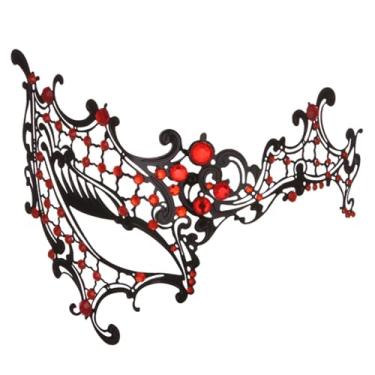 Imagem de kowaku Máscara de baile meia face máscara de carnaval máscara de baile máscara de fantasia cosplay para festa à noite carnaval dança dia das bruxas, Vermelho