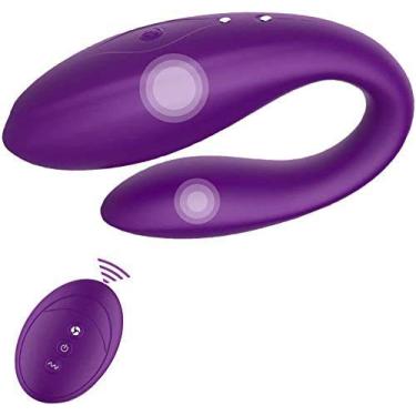 Imagem de Vibradores vestiveis em forma de U Medical Silicone Remoto Sem Fio Recarregavel Vibrador M+a+ ssager Para Mulheres Casais 3EA