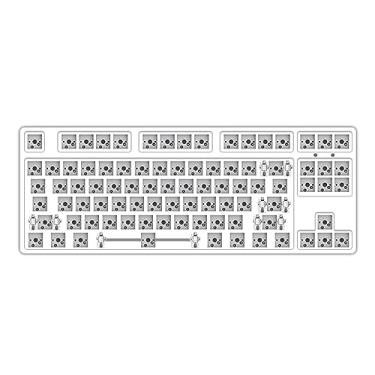 Imagem de Daconovo C87 Tri-mode Wireless Keyboard Teclado mecânico de 87 teclas para jogos com todos os interruptores Modo BT mutável Modo com fio Modo sem fio de 2,4 GHz Kit de teclado personalizado