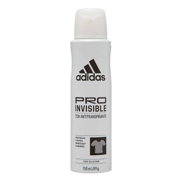Imagem de Desodorante Aerosol Antitranspirante Adidas Feminino Pro Invisible Performance Sem Manchas com 150ml 150ml
