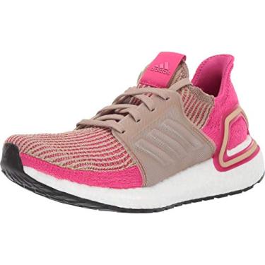 Imagem de Tênis de corrida Adidas Ultraboost 19, feminino, Trace Khaki/Real Magenta/Shock Pink, 5.5