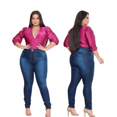 Imagem de Calça Feminina Plus Size Jeans Elastano - New Love Jeans