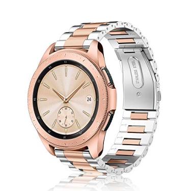 Imagem de Pulseira extra para Samsung Galaxy Watch 42mm /Active and Gear S2 (Rose Gold com borda prata 3 elos)