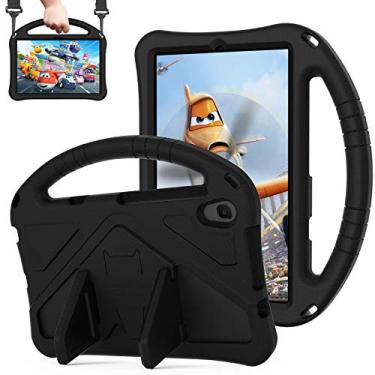Imagem de QYiiD Capa infantil para Lenovo Tab P11 Pro Gen 2 / Tab P11 Pro (2ª geração) 11,2 polegadas (TB132FU TB138FC), leve e à prova de choque com alça conversível e alça de ombro, preta