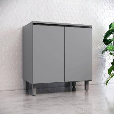 Imagem de Balcão 2 Portas 80cm Belize Henn Cinza