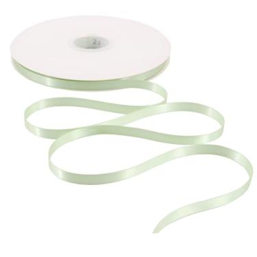 Imagem de BAORJCT Fita de cetim de cor sólida 9,5 cm x 100 metros rolo de espuma do mar verde dupla face para embrulho de presente, decoração de casamento, cartão de convite de casamento, decoração de festa de