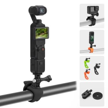 Imagem de BRDRC Pocket 3 Alça de montagem de bicicleta de carro flexível faixa de envoltório de motocicleta acessórios para suporte de cerca de guidão para Insta360 X4 X3 Ace Pro Go 3 3S, para GoPro Max Mini