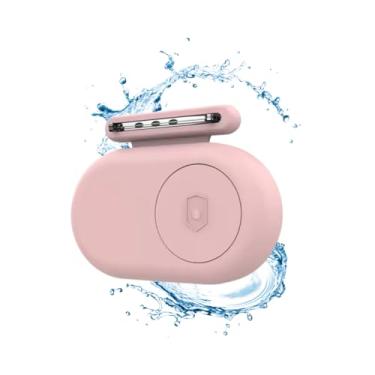 Imagem de Pin Broche De Silicone À Prova D’água Impermeável Compatível Com Localizador Galaxy SmartTag2, Capa Case Com Trava De Segurança, Antiperda Para Roupa De Bebes, Crianças, Adultos – HEISIL (ROSA)