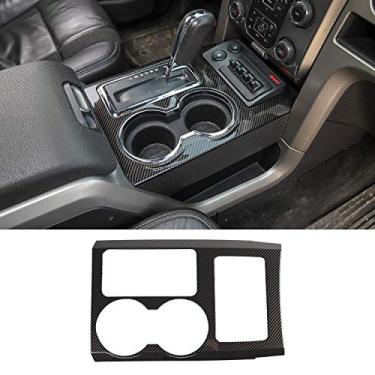 Imagem de Auto Gear Painel Decoração Moldura Capa Guarnição Interior Acessórios para Ford F150 2009-2014 (grão de fibra de carbono)