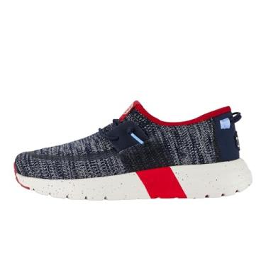 Imagem de Hey Dude Sirocco Tênis masculino | Sapatos masculinos | Confortável e leve, Azul-marinho/cinza, 42