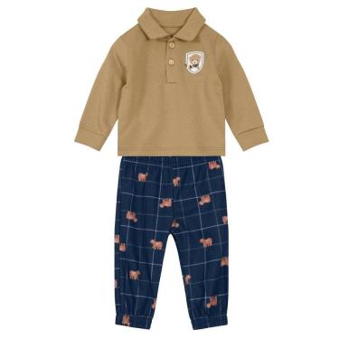 Imagem de Conjunto Blusão Polo Infantil Menino Mundi