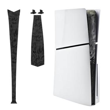Imagem de Luck&Link Para Skin Sticker PS5 Slim Console Center Part Protection Texture Sticker, para PS5 Silm Digital Edition e Disc Edition Host Middle Strip Texture Skin Scratch (Shadow Camuflage)