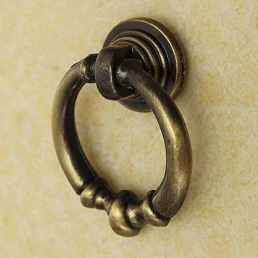 Imagem de Maçanetas de armário vintage com um único orifício gaveta cômoda porta caixote do armário anel de queda puxa a alça, 4