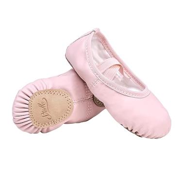 Imagem de Tênis de treino de balé STELLE para meninas, sapatos de ioga para dança, rosa, 9 Toddler