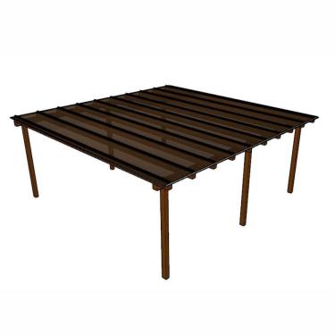 Imagem de Kit Policarbonato Bronze 6mm 6,00m X 6,00m - Perfis Naturais