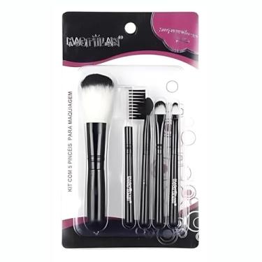 Imagem de Kit de 5 Pincéis para Maquiagem, Macrilan (Preto)